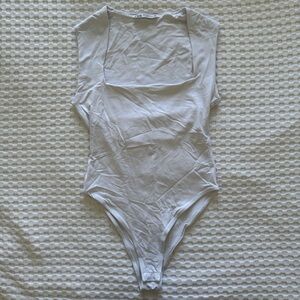 Zara White Chemise Bodysuit